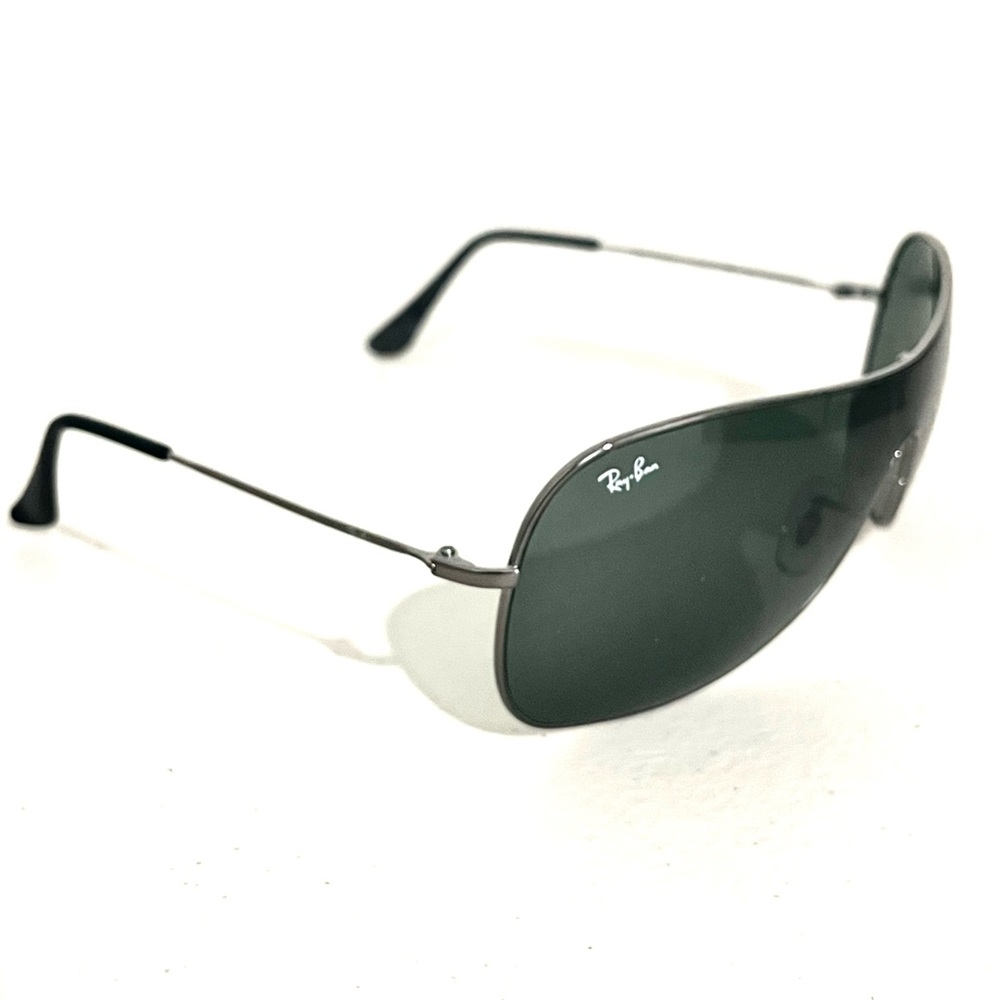 Ray-Ban 125mm Pilot Shield Oversized Sunglasses Gunmetal Gray Unisex - Picture 5 of 10